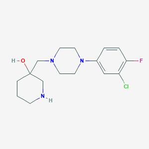 molecular formula C16H23ClFN3O B5521017 3-{[4-(3-chloro-4-fluorophenyl)-1-piperazinyl]methyl}-3-piperidinol dihydrochloride 