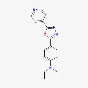 molecular formula C17H18N4O B5521033 N,N-diethyl-4-(5-pyridin-4-yl-1,3,4-oxadiazol-2-yl)aniline 