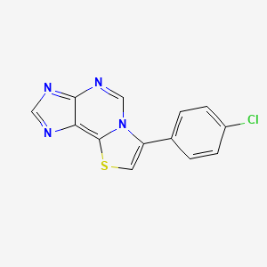 molecular formula C13H7ClN4S B5521184 7-(4-chlorophenyl)-[1,3]thiazolo[2,3-f]purine 