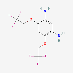 molecular formula C10H10F6N2O2 B5521220 4,6-Bis(2,2,2-trifluoroethoxy)benzene-1,3-diamine 