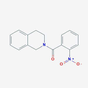 molecular formula C16H14N2O3 B5521287 3,4-dihydro-2(1H)-isoquinolinyl(2-nitrophenyl)methanone 