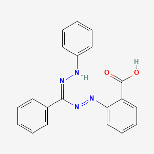 molecular formula C20H16N4O2 B5521312 2-{2-[phenyl(phenyldiazenyl)methylene]hydrazino}benzoic acid 