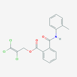 molecular formula C18H14Cl3NO3 B5521359 2,3,3-Trichloroprop-2-enyl 2-[(2-methylphenyl)carbamoyl]benzoate 