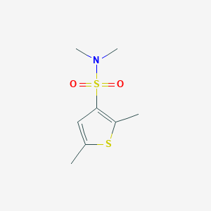 molecular formula C8H13NO2S2 B5521409 N,N,2,5-tetramethylthiophene-3-sulfonamide 