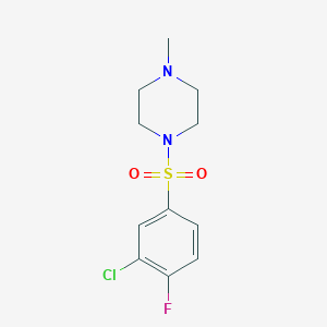 molecular formula C11H14ClFN2O2S B5521435 1-(3-Chloro-4-fluorophenylsulfonyl)-4-methylpiperazine 