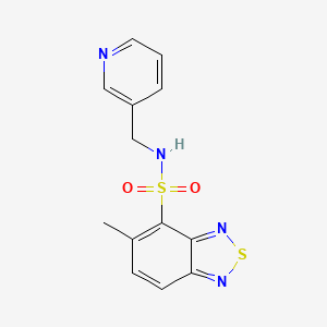 molecular formula C13H12N4O2S2 B5521536 5-METHYL-N-[(PYRIDIN-3-YL)METHYL]-2,1,3-BENZOTHIADIAZOLE-4-SULFONAMIDE 