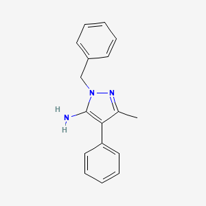 molecular formula C17H17N3 B5521607 1-benzyl-3-methyl-4-phenyl-1H-pyrazol-5-amine 