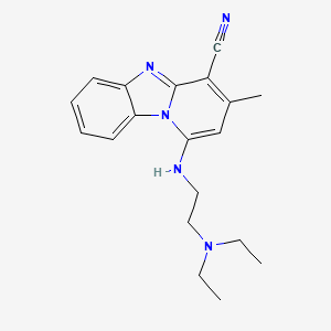molecular formula C19H23N5 B5521614 1-{[2-(DIETHYLAMINO)ETHYL]AMINO}-3-METHYLPYRIDO[1,2-A][1,3]BENZIMIDAZOL-4-YL CYANIDE 