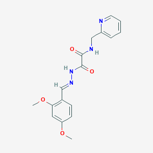 molecular formula C17H18N4O4 B5521723 N'-[(E)-(2,4-dimethoxyphenyl)methylideneamino]-N-(pyridin-2-ylmethyl)oxamide 