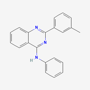 molecular formula C21H17N3 B5521799 2-(3-methylphenyl)-N-phenylquinazolin-4-amine 