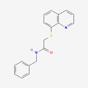 molecular formula C18H16N2OS B5521974 N-benzyl-2-(quinolin-8-ylsulfanyl)acetamide CAS No. 329921-37-1