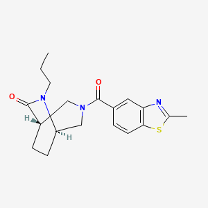 molecular formula C19H23N3O2S B5522038 (1S,5R)-3-(2-methyl-1,3-benzothiazole-5-carbonyl)-6-propyl-3,6-diazabicyclo[3.2.2]nonan-7-one 