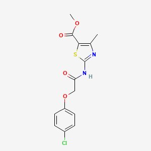 molecular formula C14H13ClN2O4S B5522100 Methyl 2-[2-(4-chlorophenoxy)acetamido]-4-methyl-1,3-thiazole-5-carboxylate 
