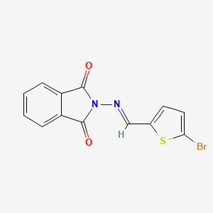 molecular formula C13H7BrN2O2S B5522337 2-[(E)-(5-bromothiophen-2-yl)methylideneamino]isoindole-1,3-dione 
