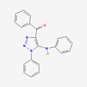 molecular formula C21H16N4O B5522397 (5-Anilino-1-phenyltriazol-4-yl)-phenylmethanone 