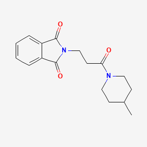 molecular formula C17H20N2O3 B5522495 2-[3-(4-Methyl-piperidin-1-yl)-3-oxo-propyl]-isoindole-1,3-dione 