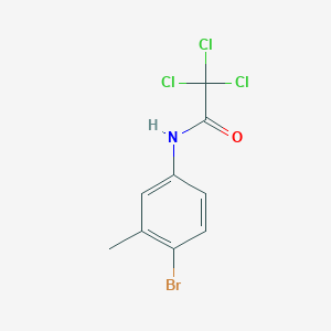 molecular formula C9H7BrCl3NO B5522519 N-(4-bromo-3-methylphenyl)-2,2,2-trichloroacetamide 