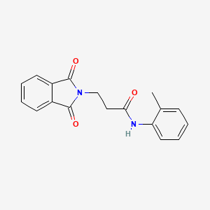 molecular formula C18H16N2O3 B5522525 3-(1,3-Dioxo-1,3-dihydro-isoindol-2-yl)-N-o-tolyl-propionamide 