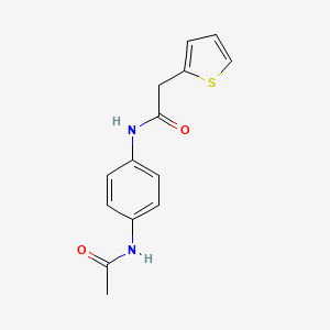 molecular formula C14H14N2O2S B5522552 N-(4-ACETAMIDOPHENYL)-2-(THIOPHEN-2-YL)ACETAMIDE 