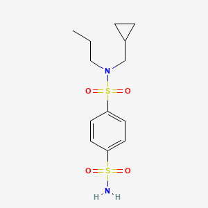 molecular formula C13H20N2O4S2 B5522629 N1-(CYCLOPROPYLMETHYL)-N1-PROPYLBENZENE-1,4-DISULFONAMIDE 
