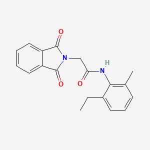 molecular formula C19H18N2O3 B5522675 2-(1,3-dioxo-2,3-dihydro-1H-isoindol-2-yl)-N-(2-ethyl-6-methylphenyl)acetamide 