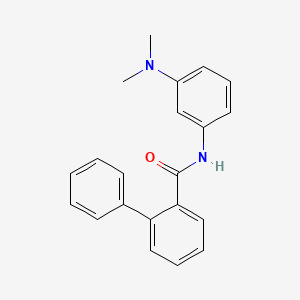 molecular formula C21H20N2O B5522712 N-[3-(dimethylamino)phenyl]biphenyl-2-carboxamide 