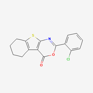 molecular formula C16H12ClNO2S B5522734 2-(2-chlorophenyl)-5,6,7,8-tetrahydro-4H-[1]benzothieno[2,3-d][1,3]oxazin-4-one 