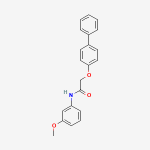 molecular formula C21H19NO3 B5522812 N-(3-methoxyphenyl)-2-(4-phenylphenoxy)acetamide CAS No. 5852-14-2