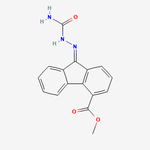 molecular formula C16H13N3O3 B5522826 METHYL (9E)-9-[(CARBAMOYLAMINO)IMINO]-9H-FLUORENE-4-CARBOXYLATE 