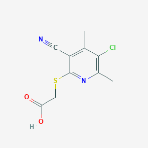 molecular formula C10H9ClN2O2S B5522883 2-[(5-CHLORO-3-CYANO-4,6-DIMETHYLPYRIDIN-2-YL)SULFANYL]ACETIC ACID 