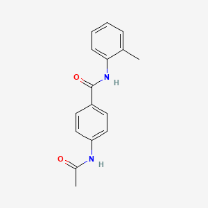 molecular formula C16H16N2O2 B5522925 4-acetamido-N-(2-methylphenyl)benzamide 