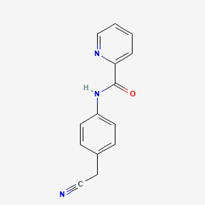 molecular formula C14H11N3O B5522969 N-[4-(cyanomethyl)phenyl]pyridine-2-carboxamide 