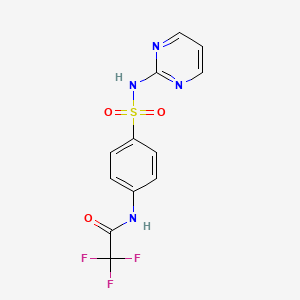 molecular formula C12H9F3N4O3S B5522990 2,2,2-trifluoro-N-[4-(pyrimidin-2-ylsulfamoyl)phenyl]acetamide 
