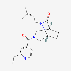 molecular formula C20H27N3O2 B5523064 (1S,5R)-3-(2-ethylpyridine-4-carbonyl)-6-(3-methylbut-2-enyl)-3,6-diazabicyclo[3.2.2]nonan-7-one 