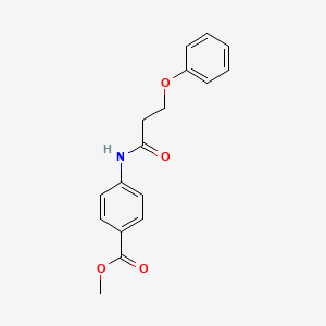 molecular formula C17H17NO4 B5523071 methyl 4-[(3-phenoxypropanoyl)amino]benzoate 