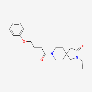 molecular formula C20H28N2O3 B5523199 2-ethyl-8-(4-phenoxybutanoyl)-2,8-diazaspiro[4.5]decan-3-one 