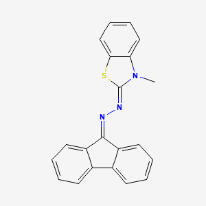 molecular formula C21H15N3S B5523227 (2Z)-2-(9H-fluoren-9-ylidenehydrazinylidene)-3-methyl-2,3-dihydro-1,3-benzothiazole 