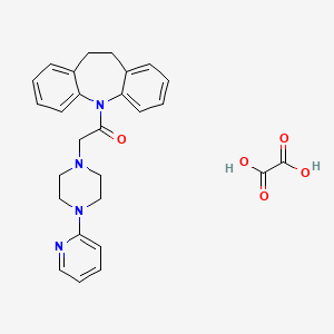 molecular formula C27H28N4O5 B5523241 1-(5,6-Dihydrobenzo[b][1]benzazepin-11-yl)-2-(4-pyridin-2-ylpiperazin-1-yl)ethanone;oxalic acid 