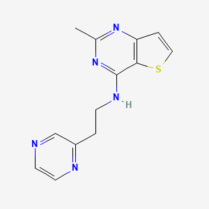 molecular formula C13H13N5S B5523284 2-methyl-N-(2-pyrazin-2-ylethyl)thieno[3,2-d]pyrimidin-4-amine 