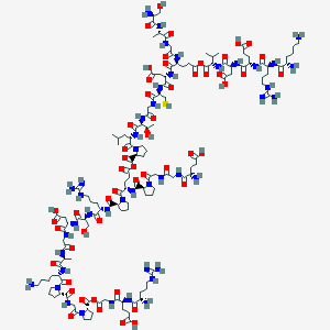 molecular formula C136H220N44O53S B055233 Pro-opiomelanocortin human joining peptide(77-109) CAS No. 124222-22-6