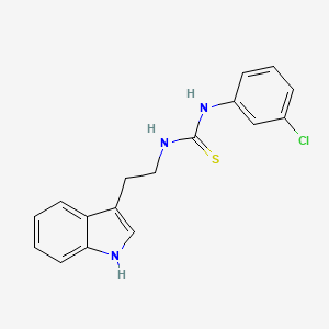 molecular formula C17H16ClN3S B5523304 1-(3-chlorophenyl)-3-[2-(1H-indol-3-yl)ethyl]thiourea 