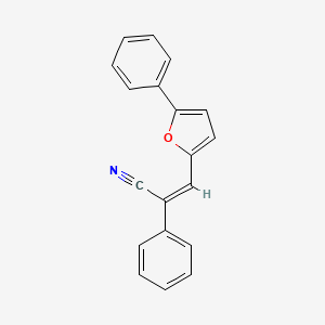 molecular formula C19H13NO B5523315 2-phenyl-3-(5-phenyl-2-furyl)acrylonitrile 