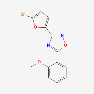 molecular formula C13H9BrN2O3 B5523323 3-(5-Bromofuran-2-yl)-5-(2-methoxyphenyl)-1,2,4-oxadiazole 