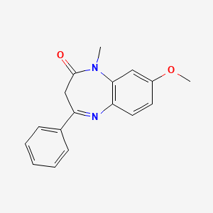molecular formula C17H16N2O2 B5523326 8-methoxy-1-methyl-4-phenyl-1,3-dihydro-2H-1,5-benzodiazepin-2-one 