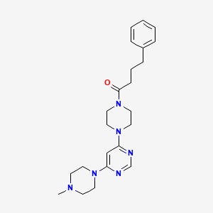 molecular formula C23H32N6O B5523356 4-(4-methyl-1-piperazinyl)-6-[4-(4-phenylbutanoyl)-1-piperazinyl]pyrimidine 