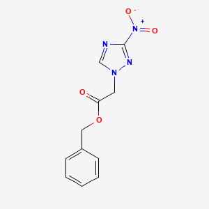 molecular formula C11H10N4O4 B5523358 Benzyl 2-(3-nitro-1,2,4-triazol-1-yl)acetate 