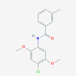molecular formula C16H16ClNO3 B5523376 N-(4-chloro-2,5-dimethoxyphenyl)-3-methylbenzamide 