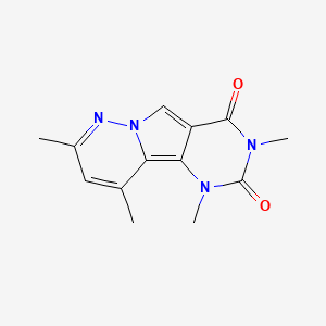 molecular formula C13H14N4O2 B5523452 3,5,11,13-tetramethyl-3,5,9,10-tetrazatricyclo[7.4.0.02,7]trideca-1,7,10,12-tetraene-4,6-dione 