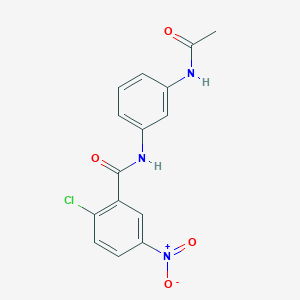 molecular formula C15H12ClN3O4 B5523735 N-[3-(acetylamino)phenyl]-2-chloro-5-nitrobenzamide 