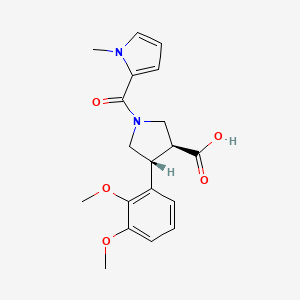 molecular formula C19H22N2O5 B5523757 (3S,4R)-4-(2,3-dimethoxyphenyl)-1-(1-methylpyrrole-2-carbonyl)pyrrolidine-3-carboxylic acid 